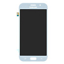 Дисплей (экран) Samsung A720 Galaxy A7 Duos, с сенсорным стеклом, голубой