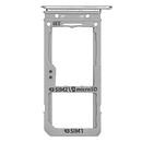 Держатель SIM карты Samsung G950 Galaxy S8 / G955 Galaxy S8 Plus, серебряный