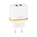 СЗУ LDNIO DL-AC52, с кабелем, белый, Lightning, 2.4 A