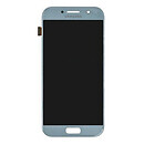 Дисплей (экран) Samsung A720 Galaxy A7 Duos, с сенсорным стеклом, синий