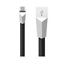 USB кабель Hoco X4 Zinc Alloy Rhombic, черный, microUSB, 1.2 м.