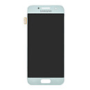 Дисплей (экран) Samsung A320 Galaxy A3 Duos, с сенсорным стеклом, голубой