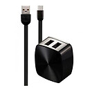 СЗУ Remax RP-U215, с кабелем, original, черный, microUSB, 2.4 A