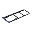Держатель SIM карты Huawei Honor 7c / Y7 Prime 2018, с разъемом на карту памяти, синий