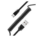 USB кабель Remax Radiance Pro Spring RC-117i, original, черный, microUSB
