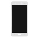 Дисплей (экран) Nokia 5 Dual Sim, с сенсорным стеклом, белый