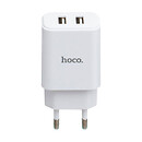 СЗУ Hoco C62A, с кабелем, белый, microUSB, 2.1 A