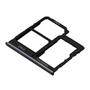Держатель SIM карты Samsung A405 Galaxy A40, с разъемом на карту памяти, черный