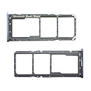 Держатель SIM карты Samsung A750 Galaxy A7, с разъемом на карту памяти, черный