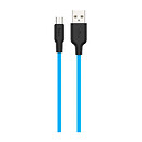 USB кабель Hoco X21 Silicone, microUSB, 1 м., чорний