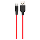 USB кабель Hoco X21 Silicone, черный, microUSB, 1.0 м.