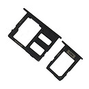 Держатель SIM карты Samsung J600 Galaxy J6 / J810 Galaxy J8, черный, с разъемом на карту памяти