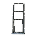 Держатель SIM карты Samsung A750 Galaxy A7, черный, с разъемом на карту памяти