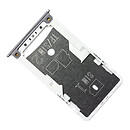 Держатель SIM карты Xiaomi Redmi 4, серебряный, с разъемом на карту памяти