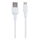 USB кабель Borofone BX30 Silicone, Type-C, білий, 1 м.