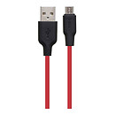 USB кабель Hoco X21 Plus Silicone, microUSB, 0.25 м., черный