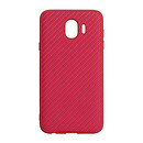 Чехол (накладка) Samsung J400 Galaxy J4, Carbon, красный