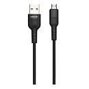 USB кабель Borofone BU17 Starlight, microUSB, 1,2 м., чорний