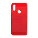 Чехол (накладка) Vivo Y11 / Y15 / Y17, Polished Carbon, красный