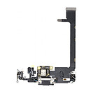 Шлейф Apple iPhone 11 Pro Max, с разъемом на зарядку, с микрофоном, серый