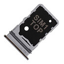 Держатель SIM карты Samsung A805 Galaxy A80, с разъемом на карту памяти, серебряный