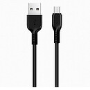 USB кабель Hoco X20 Flash, microUSB, черный, 2.0 м.