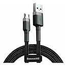 USB кабель Baseus CAMKLF-CG1 Cafule, microUSB, 2,0 м., чорний