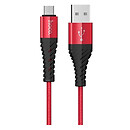 USB кабель Hoco X38 Cool, microUSB, 1.0 м., красный