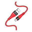 USB кабель Hoco U53, microUSB, 1,2 м., червоний