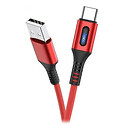 USB кабель Hoco U79 Admirable Smart Power, Type-C, 1.2 м., красный