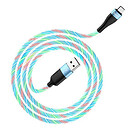 USB кабель Hoco U85 Charming night, microUSB, 1 м., синій
