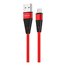 USB кабель Borofone BU10, microUSB, 1.0 м., красный