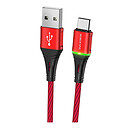 USB кабель Borofone BU25, червоний, Type-C, 1,2 м.
