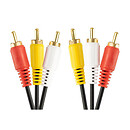 Кабель 3RCA-3RCA, 1.2 м., 3RCA, черный