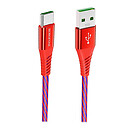 USB кабель Borofone BU13 Craft, Type-C, 1,2 м., червоний