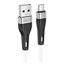 USB кабель Borofone BX46 Rush, microUSB, 1 м., білий