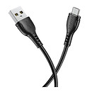 USB кабель Borofone BX51 Triumph, microUSB, 1.0 м., чорний