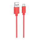 USB кабель Borofone BX52 Airy, червоний, microUSB, 1 м.