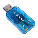 USB звукова карта, синій