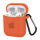 Чохол (накладка) Apple AirPods, Silicone Case, помаранчевий