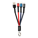 USB кабель Gelius Pro GP-UC130 Splitter 3 в 1, microUSB, Type-C, Lightning, черный