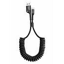 USB кабель Baseus CATSR-01 Fish eye Spring Data, Type-C, 1 м., чорний