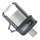 USB Flash SanDisk Ultra Dual Drive OTG M3.0, 32 Гб., срібний