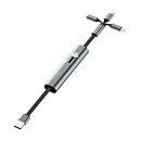 USB кабель Ldnio LC99, Type-C, Lightning, microUSB, 1.0 м., черный