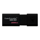 USB Flash Kingston DT 100 G3, 256 Гб., черный