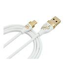 USB кабель iZi PM-12, microUSB, 1.0 м., білий