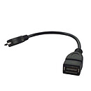 OTG кабель, microUSB, USB, чорний