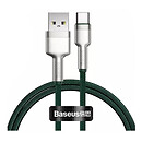 USB кабель Baseus CATJK-A06 Cafule Series Metal, Type-C, зеленый, 1.0 м.