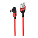 USB кабель Hoco U100 Orbit, microUSB, червоний
