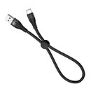 USB кабель XO NB179 Quick Charge, Type-C, 0.25 м., черный